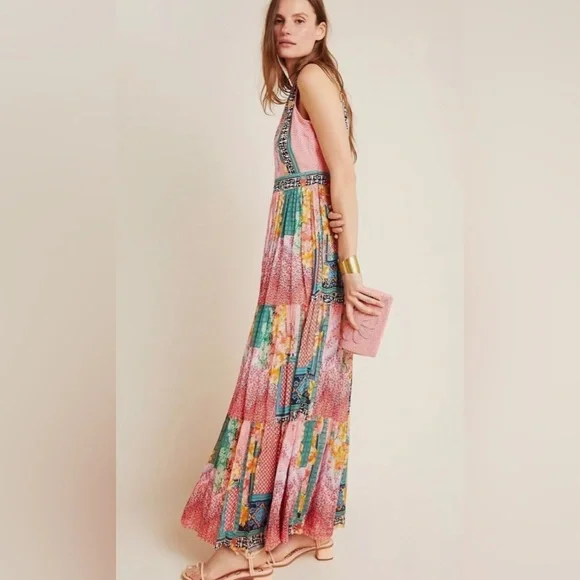 Anthropologie Bhanuni by Jyoti Alessandra Maxi Dress Size 10 - Picture 4 of 11